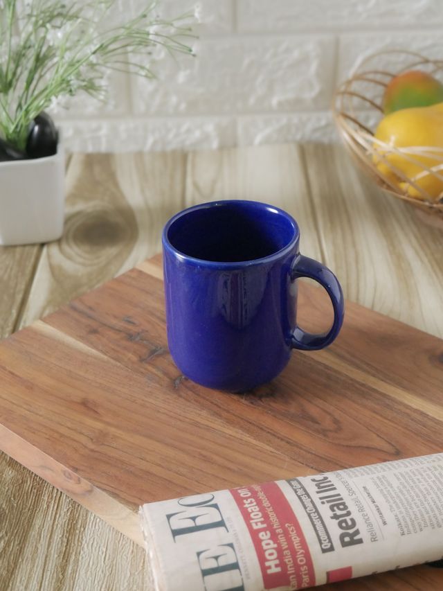 Femora Ceramic Royal Blue Coffee Mug 320 ml | Espresso Coffee Mug