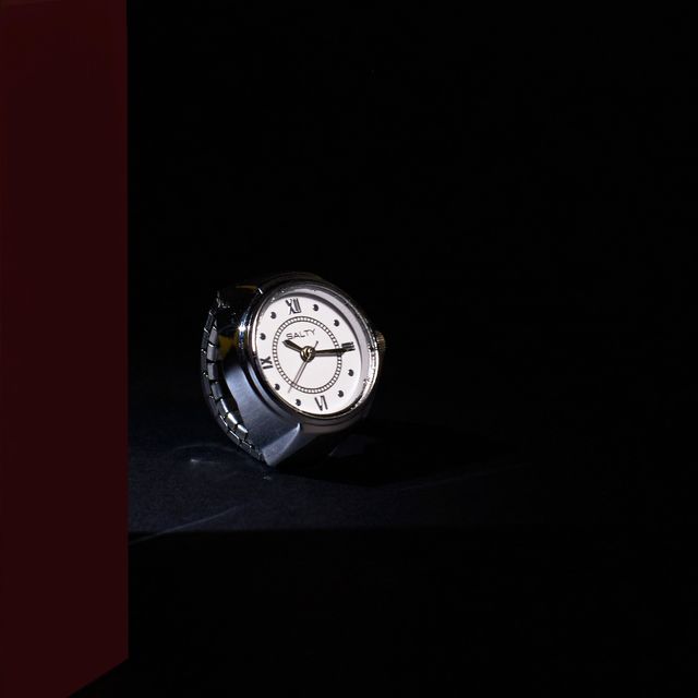 Salty Fashion Adjustable Silver Color Watch Ring for Women