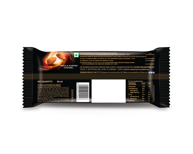 Infino Vanilla Almond Caramel Ice Cream Stick