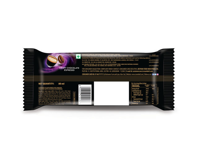 Infino Crispy Chocolate Espresso Ice Cream Stick