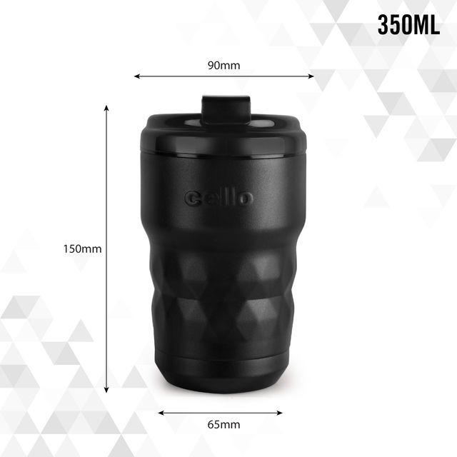 Cello Nomad Vacusteel Mug | 350ml | Black