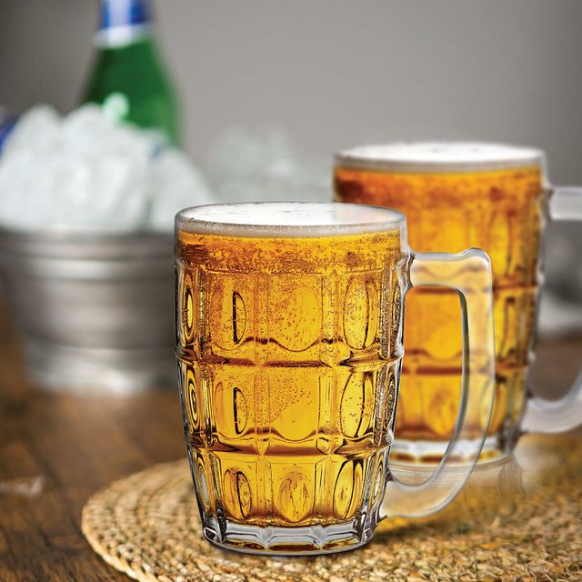 Cello Executive Beer Mug with Handle Set of 2, 375ml
