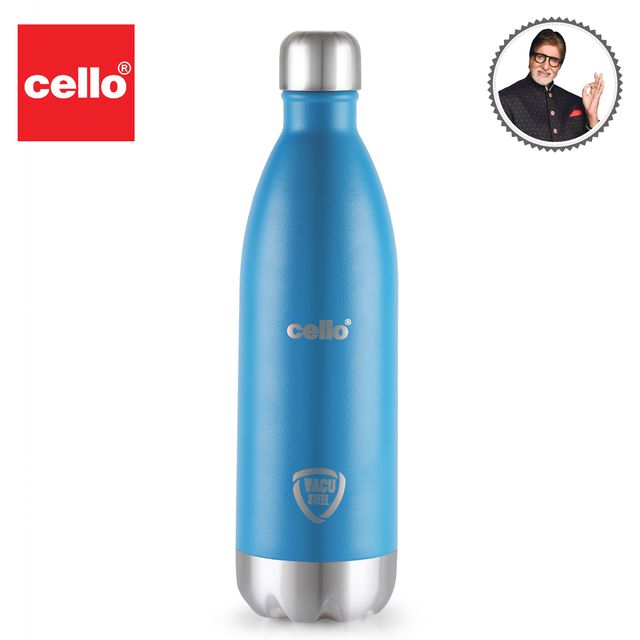Cello Swift Thermosteel Water Bottle, 1000ml, (Colour May Vary)