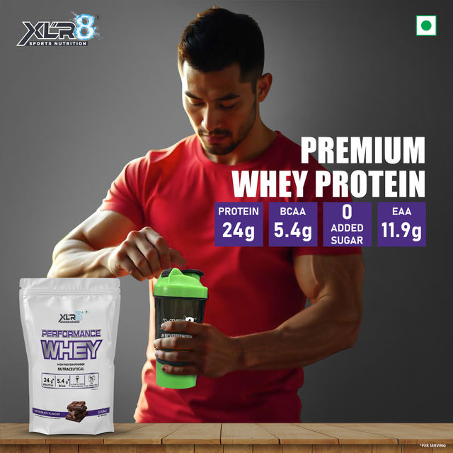 XLR8 Performance Whey Protein Powder With 24 G Protein, 5.4g BCAA (2Pounds Chocolate)