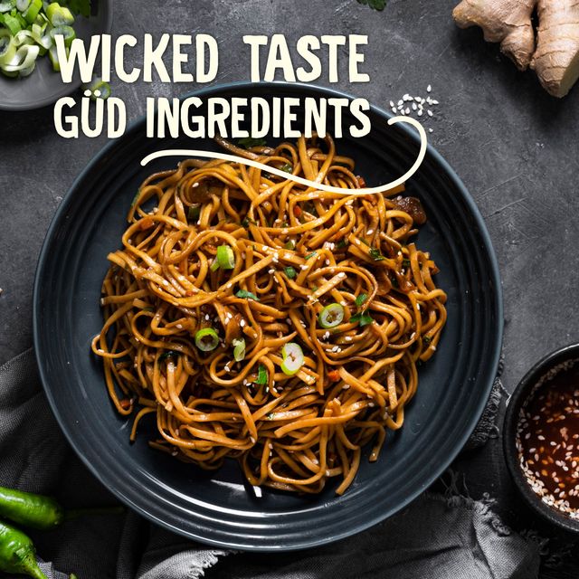 Wickedgud Multigrain Hakka Noodles | No Maida | No Oil | High Protein | High Fiber 200 g Combo