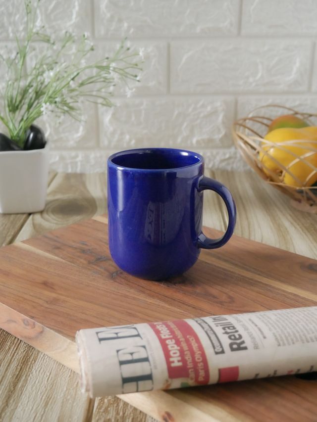 Femora Ceramic Royal Blue Coffee Mug 320 ml | Espresso Coffee Mug
