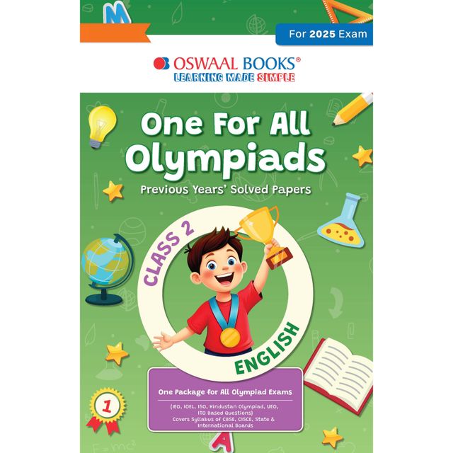 Oswaal One for All Olympiads Previous Year Solved Papers Class 2 English For 2025 Exam