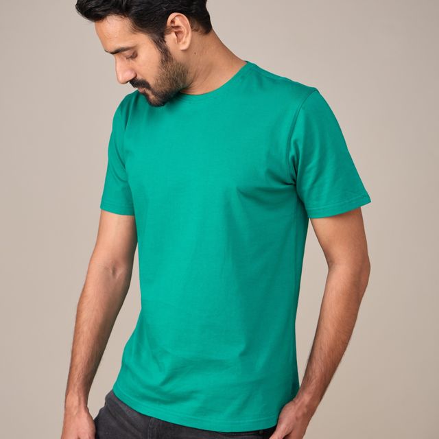 EQL Unisex 100% Compacted Cotton T-shirt | Emerald Green - L