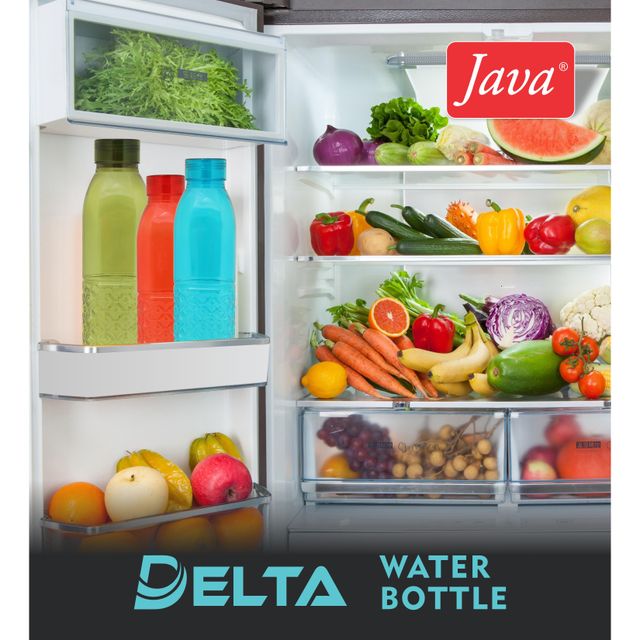 Java Delta JR Plastic Water Bottle 500 ml | Pack of 3 (Colour May Vary)