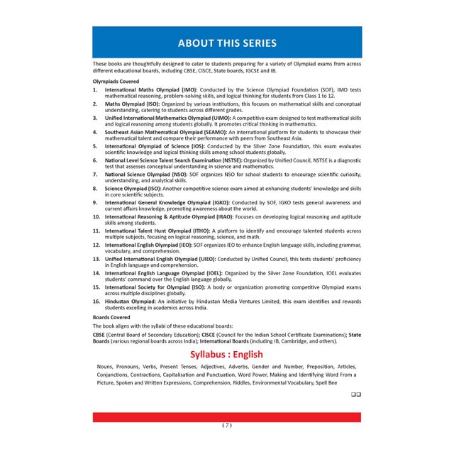 Oswaal One for All Olympiads Previous Year Solved Papers Class 2 English For 2025 Exam