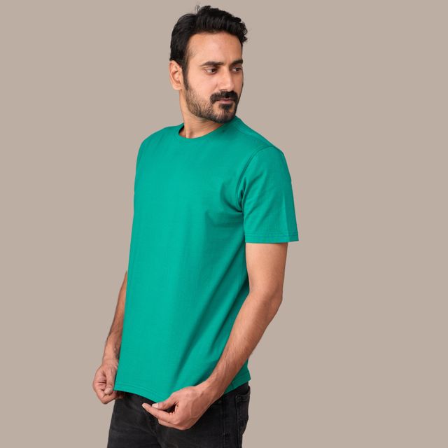 EQL Unisex 100% Compacted Cotton T-shirt | Emerald Green - L