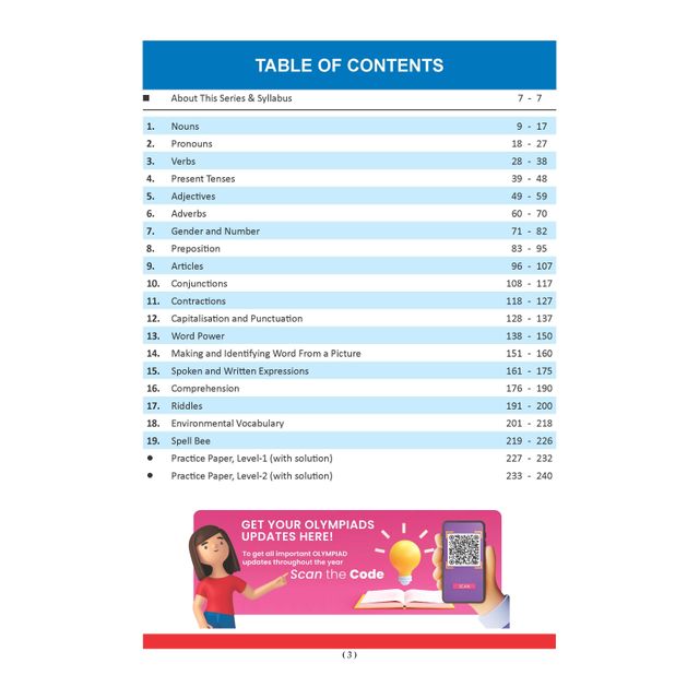 Oswaal One for All Olympiads Previous Year Solved Papers Class 2 English For 2025 Exam