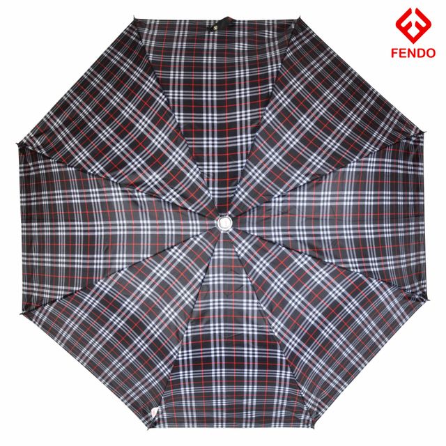 Fendo 21 inch 2 Fold Auto Open Umbrella | Checks