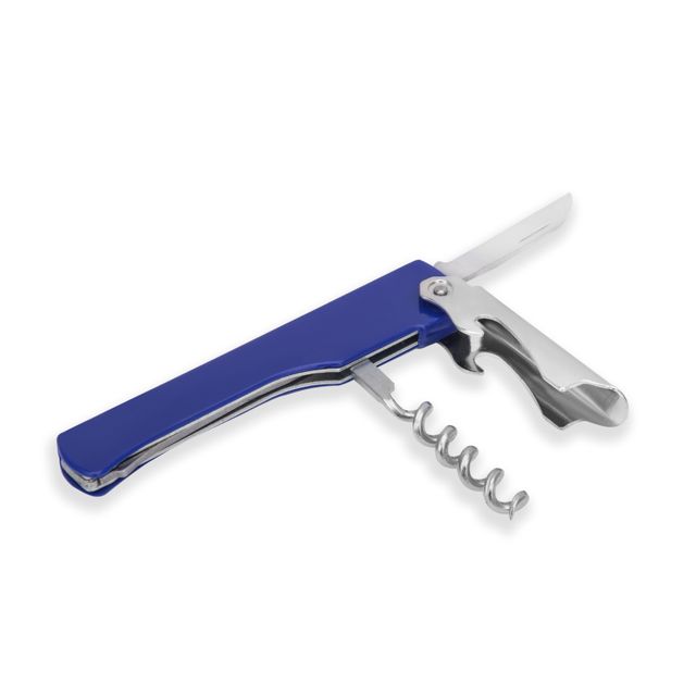 Fackelmann Stainless Steel Waiters Corkscrew Bottle Opener and a Serrated Cutter | Strong