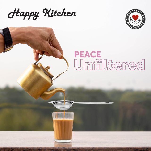 Happy Kitchen Stainless Steel Strainer High-Grade Stainless Steel Mesh, Perfect For Tea and Coffee
