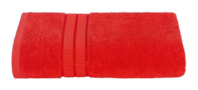 Superspun 100% Cotton- 420 Gsm- Vodre- Single Piece- Bath Towel- Size:70 x 140 - Red
