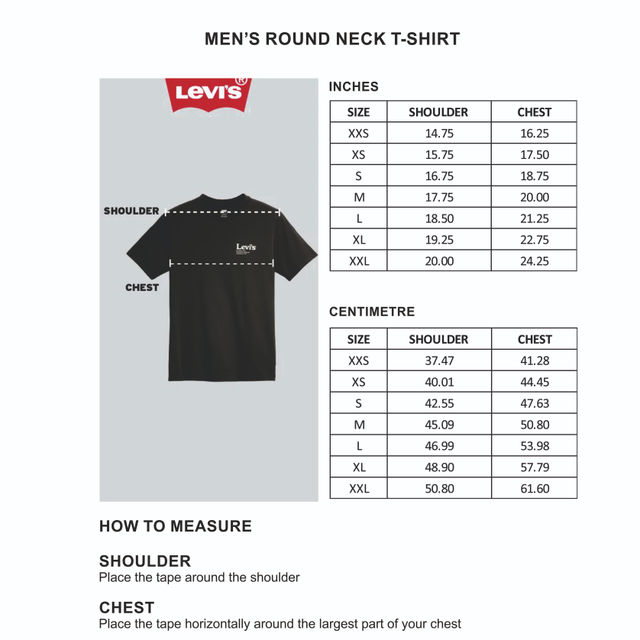 Levi's Men's Poly Cotton Round Neck T-shirt | Dark Grey - XL