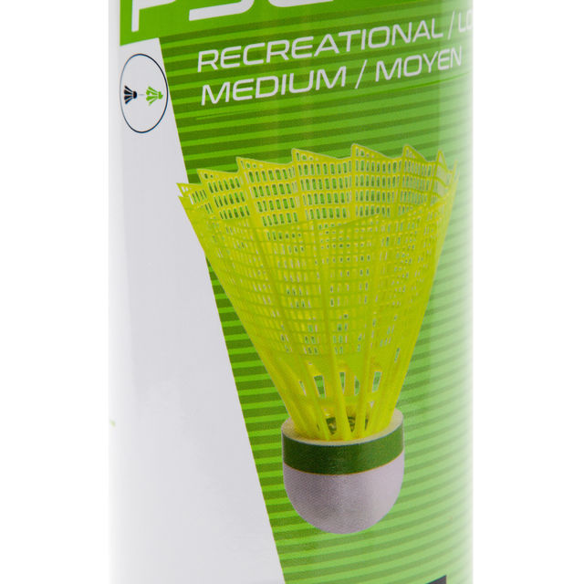 Perfly By Decathlon | Plastic Shuttlecock x6 Yellow