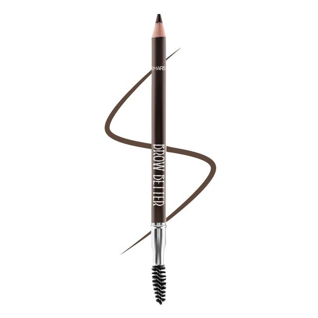 MARS Cosmetics Brow Better Eyebrow Pencil With Spoolie (Dark Brown)