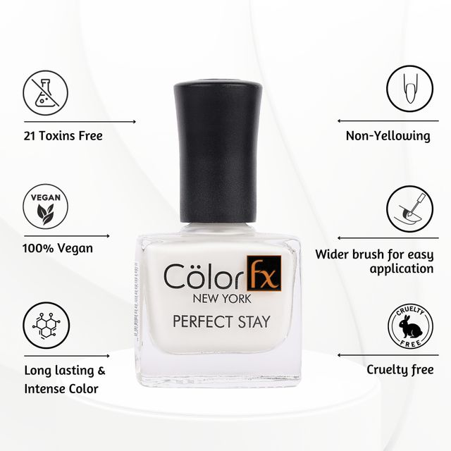 Color Fx Ultra Glossy Glitter Nail Polish, Rose Gold Transparent Top coat Long Lasting Nail Paint, 173