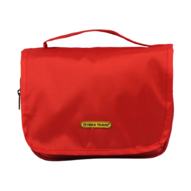 Orka Travel Ricky Toiletry Bag | Makeup Kit | Cosmetic Bag | Multipurpose Pouch Bag | Red