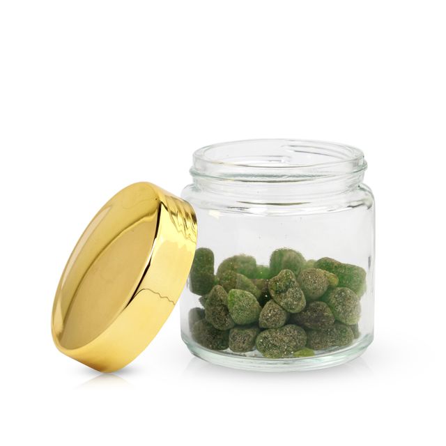 Glass spice/mukhwas storage jar