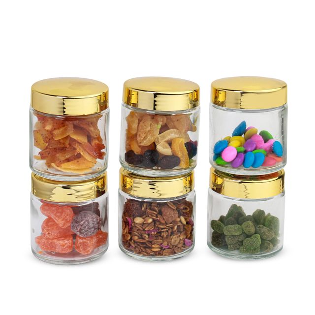 Glass spice/mukhwas storage jar