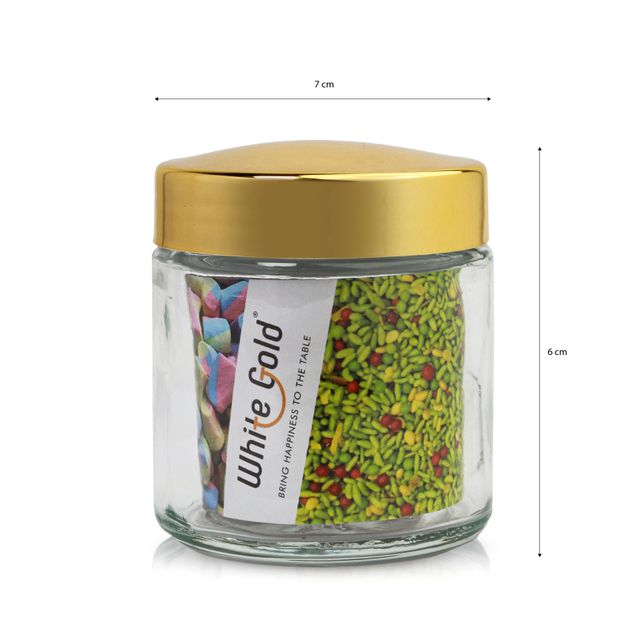 Glass spice/mukhwas storage jar