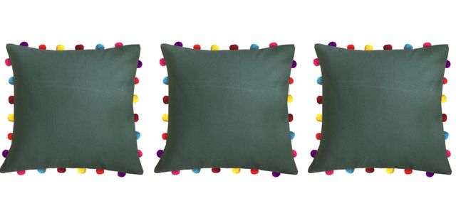 Lushomes Cushion Cover - Black | Quilted Velvet | 16 x 16 inch | With Top Zipper