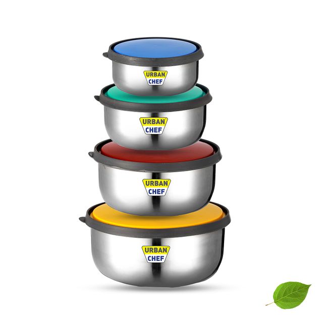 Urban Chef Fresca Stainles 5 Pcs | | 375 Ml + 625 Ml + 1000 Ml + 1375 Ml - Multi Color
