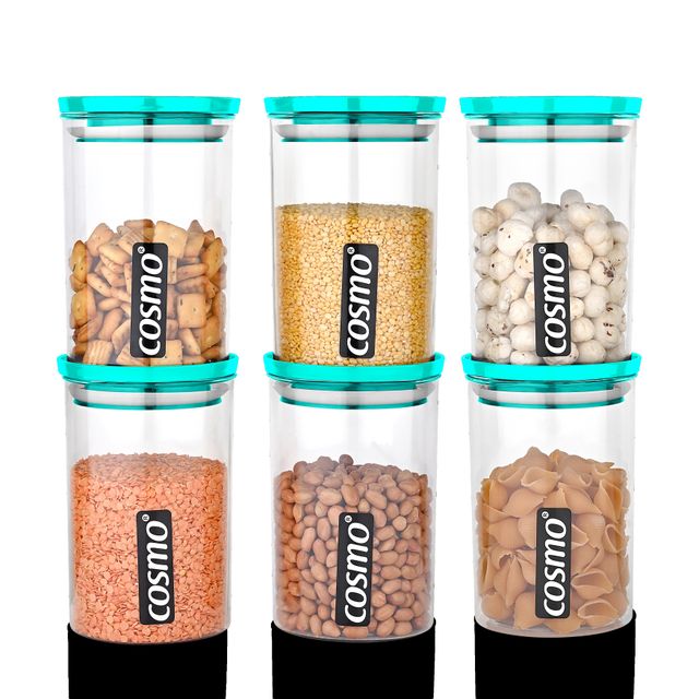 Cosmo Plastoware Storex Container 900 ml | 6pc set | Blue