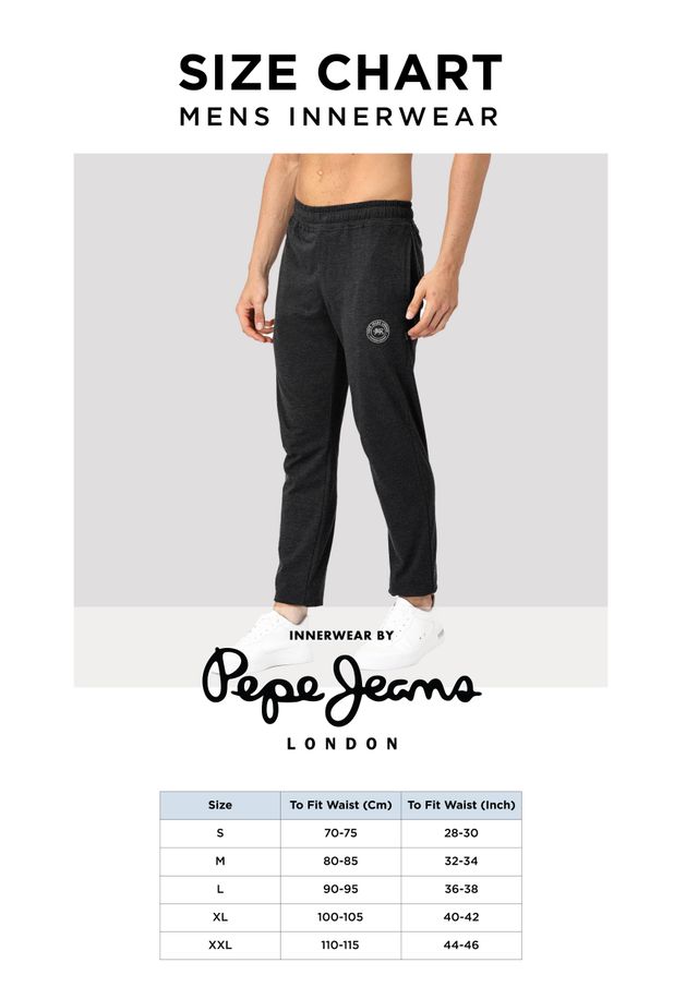 Pepe Jeans Men's Track Pant Cotton Rich Solid Mid-Rise | Navy Blue - S