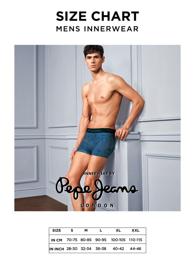 Pepe Jeans Cotton Men's Trunks - L | Sweat-resistant | Solid | Blue