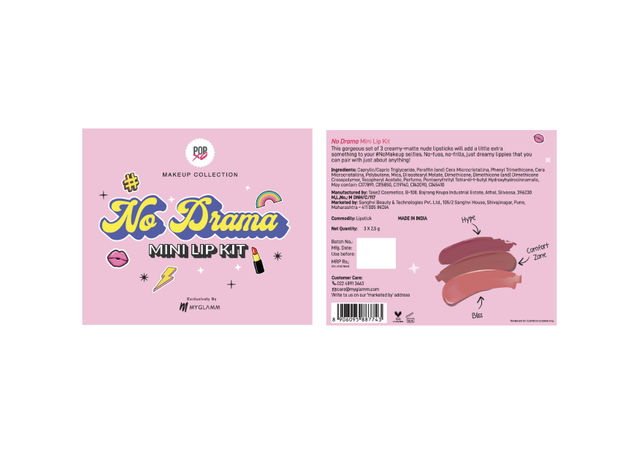 Myglamm Popxo Makeup Collection -Mini Lip Kit-No Drama
