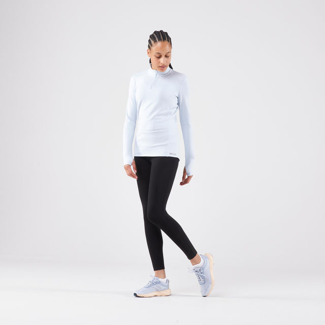 Kalenji By Decathlon | Women Running Full Sleeve Thumb-Hole T-Shirts - White, L