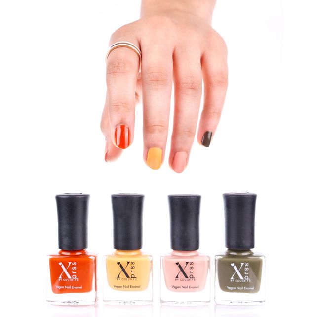 Color Fx Xprss Rust Orange Glossy Nail Polish, Long Lasting Nail Paint, 305
