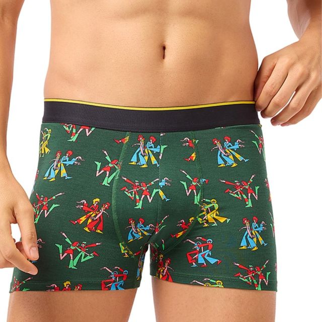 Bummer Men's Micro Modal Trunks | No Roll Waistband | Print - L