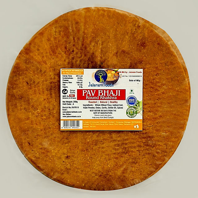 Round Khakhra Pav Bhaji
