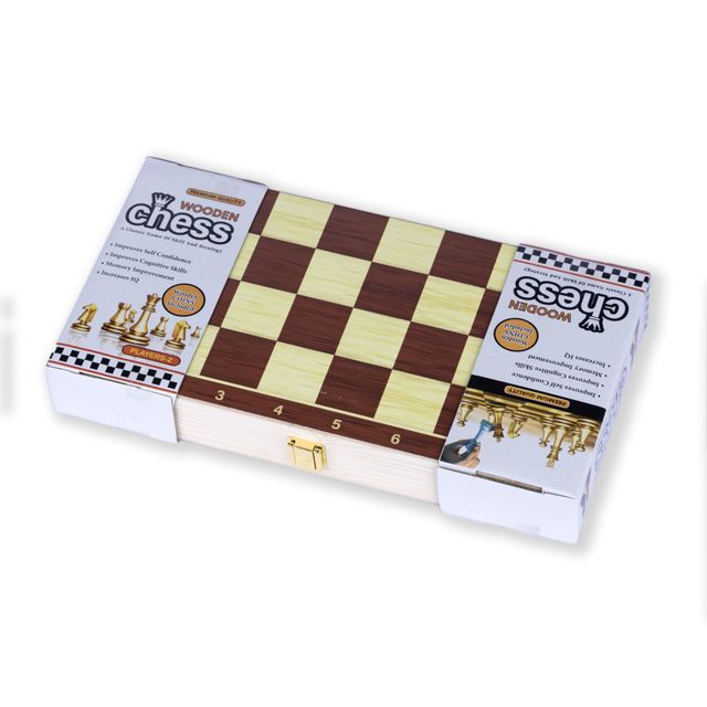 Abk Wooden Chess With Wooden Coins 12 x 12