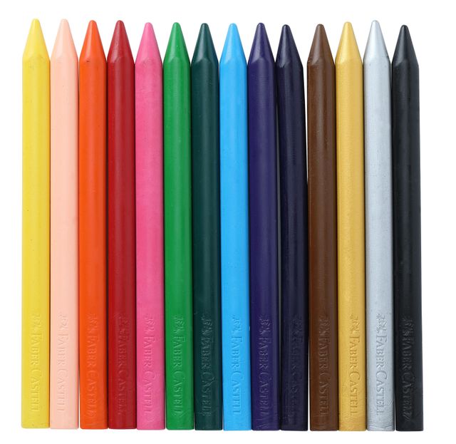 Faber-Castell Erasable Crayon Tin With Gold Silver
