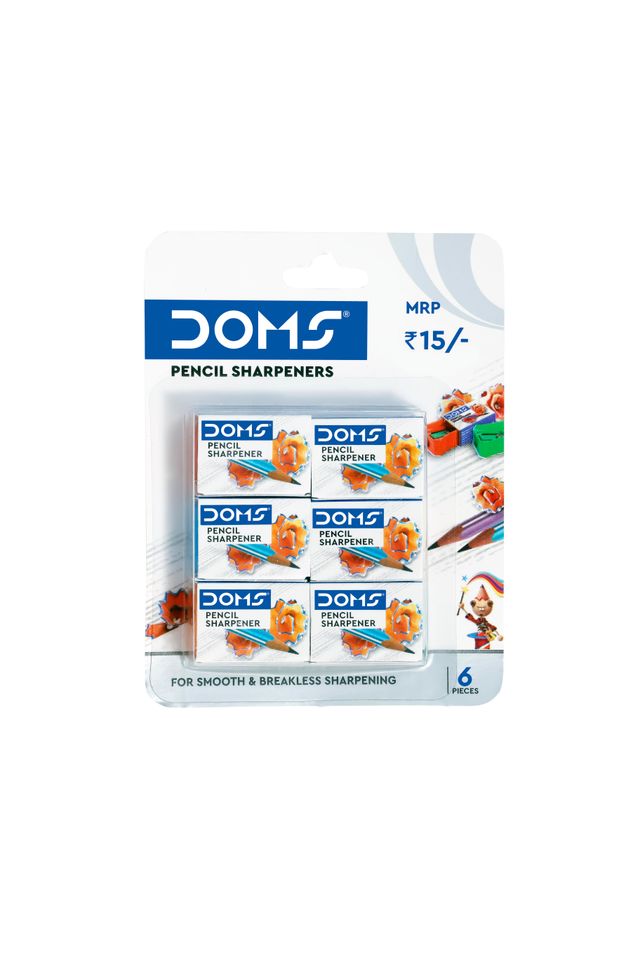 Doms Pencil Sharpener Blister 6 pc Combo