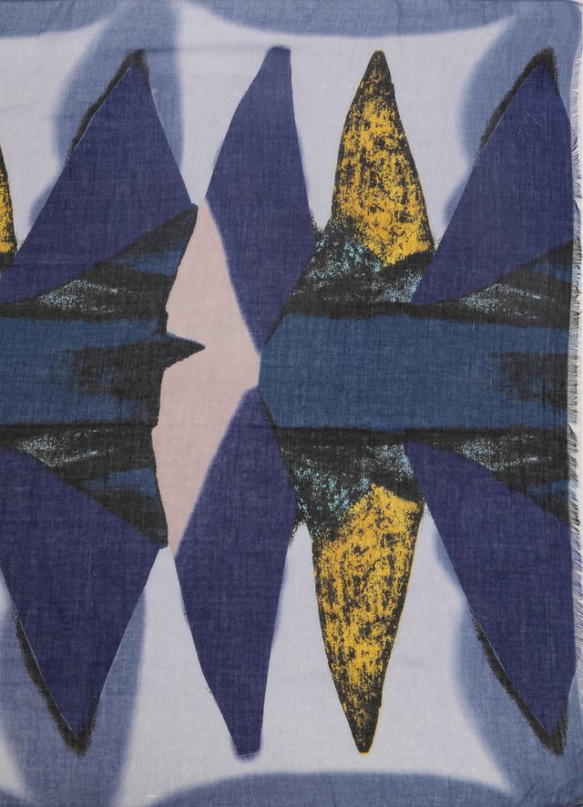Fabseasons Women's Cotton Viscose Blend Scarf | Blue - One Size