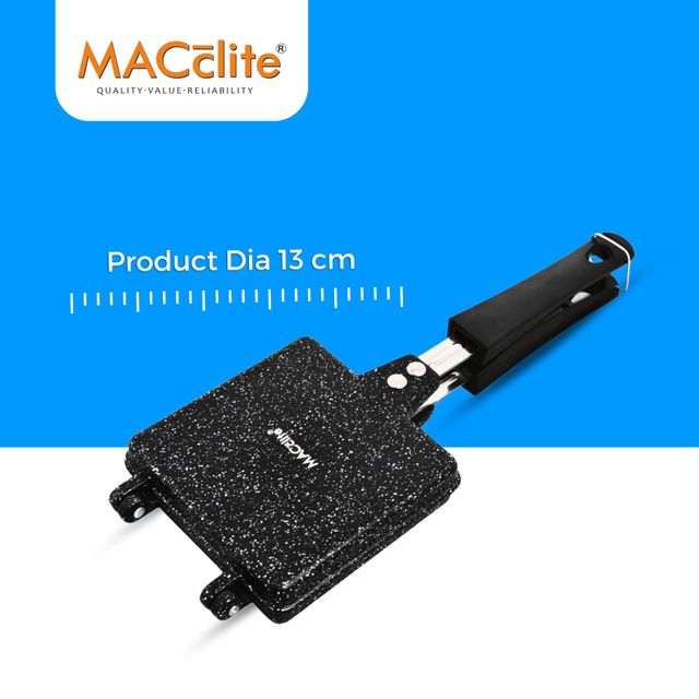 Macclite Non Stick PDC Granite Hard Rock Big Grill Toaster