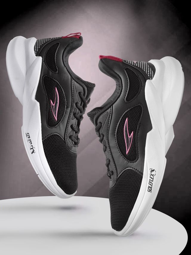 Asian Firefly-04 Women Black Rani Sports Shoes (Size-8)