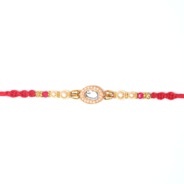 Aurum Oval Shape Pendant Rakhi - Elegant Design