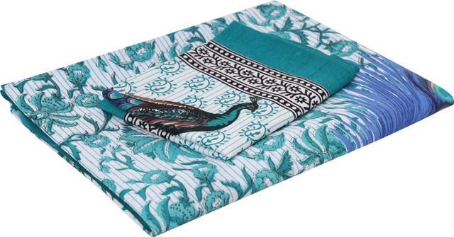 Metro Living 104 Tc Cotton Single Animal Bedsheet | Pack Of 1, Green)