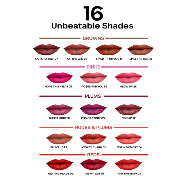 Faces Canada Comfy Matte Lip Color  - On My Way One Stroke Application