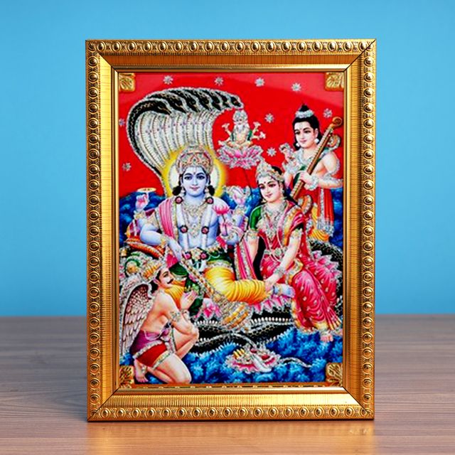 Oye Happy Vishnu Lakshmi Photo Frame - 8 x  6 Inch
