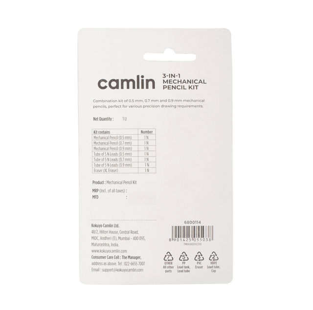 Camlin Tri Mech Mechanical Pencil Kit