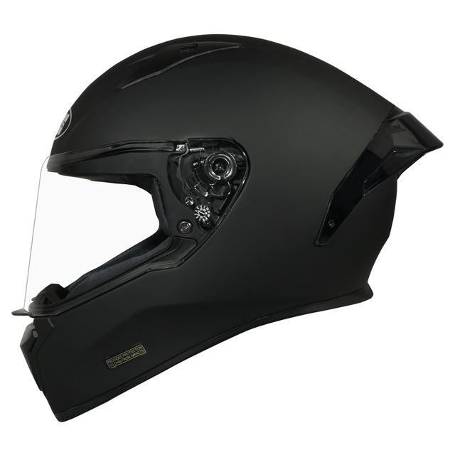 Studds Thunder Full Face Helmet With Spoiler | Matt Black - XL